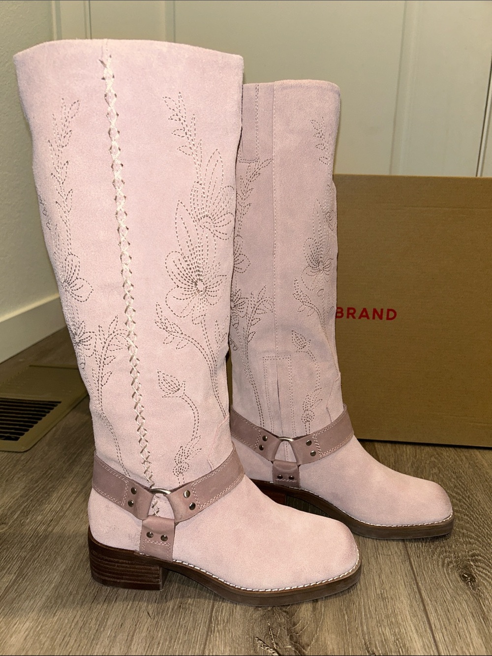 Lucky Brand Pink Oiled Suede Boots
